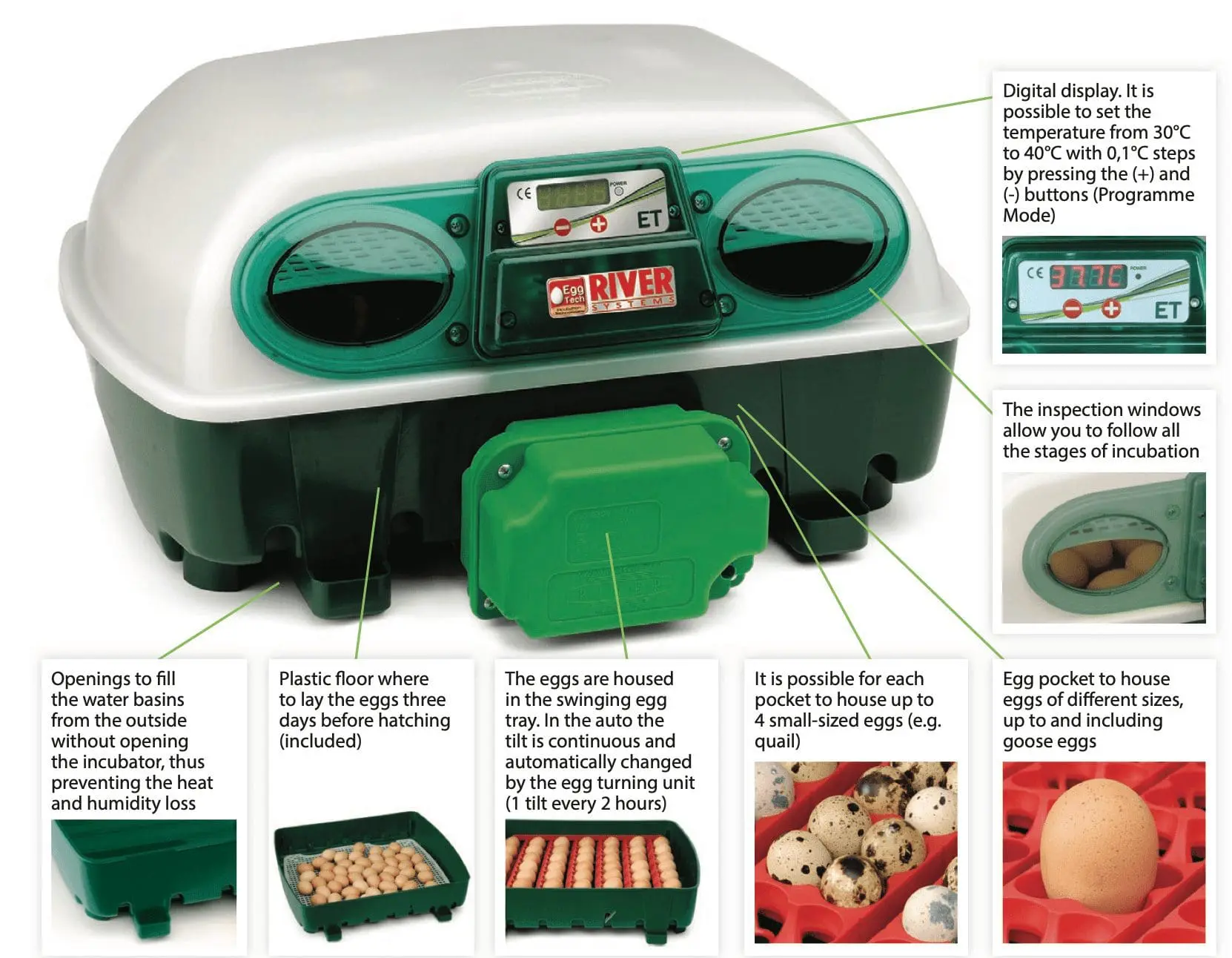 River Systems Eggtech 24 Egg Incubator Automatic - Image 2